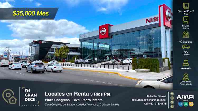 local comercial en renta blvd pedro infante desarrollo urbano tres rios culiacan sinaloa pnjGXjI